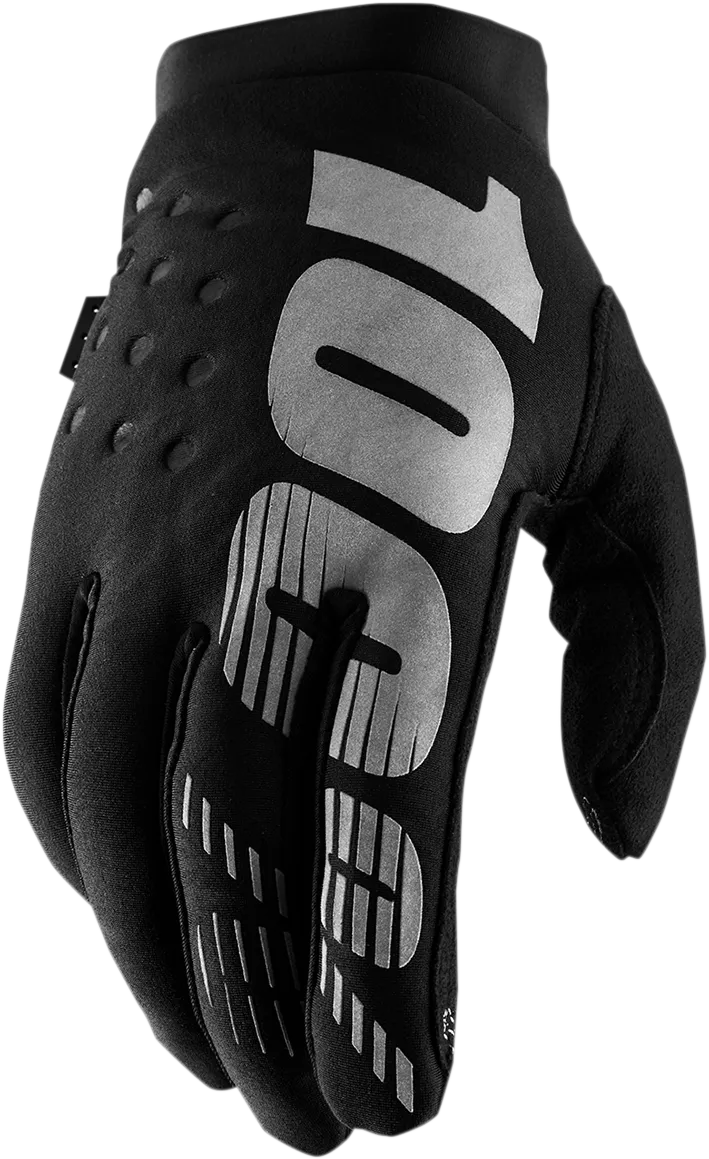 100% Youth Brisker Gloves - Black/Gray - XL 10004-00003