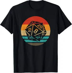 20 Sided Dice Retro Style Vintage T-Shirt