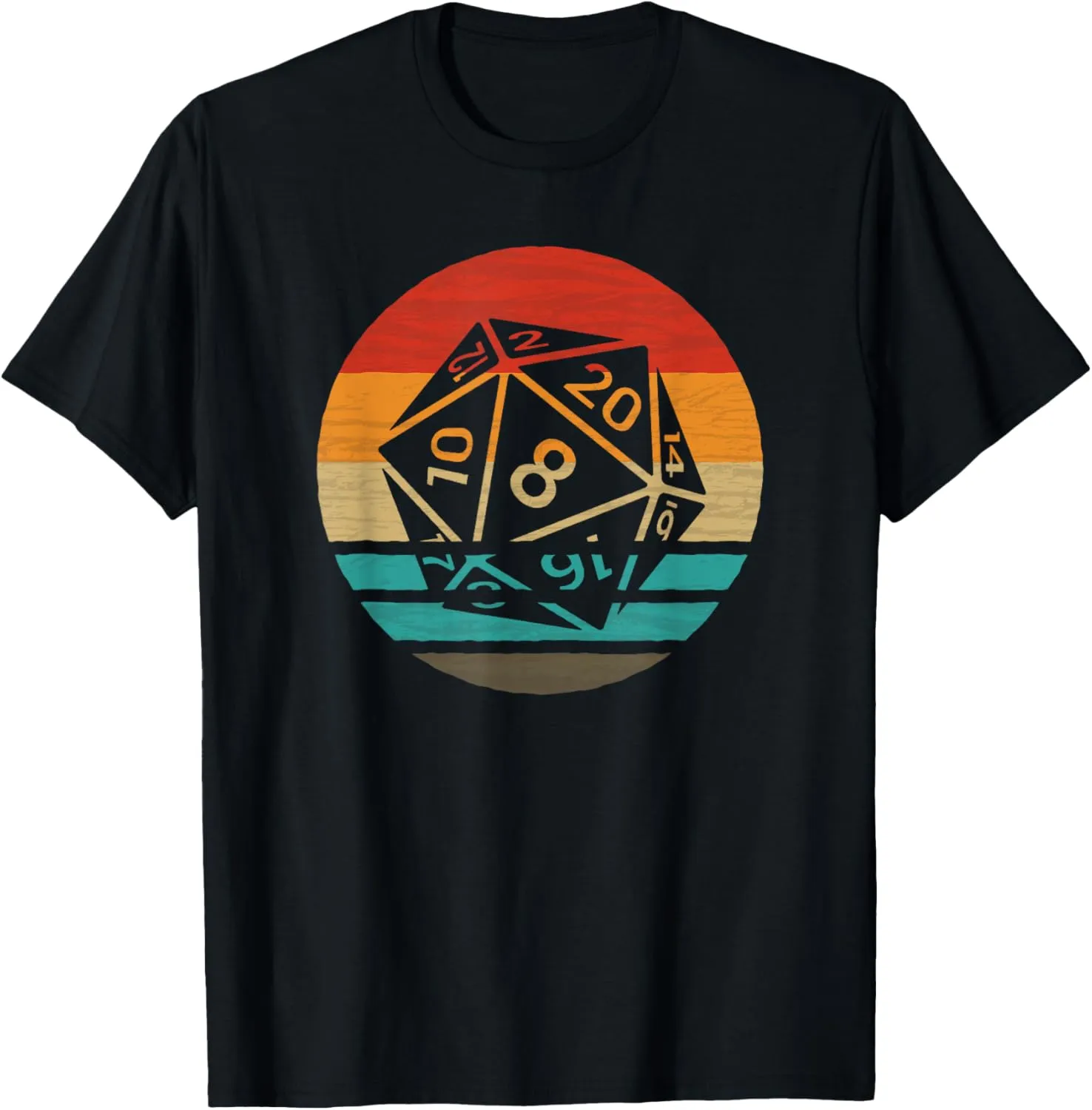 20 Sided Dice Retro Style Vintage T-Shirt