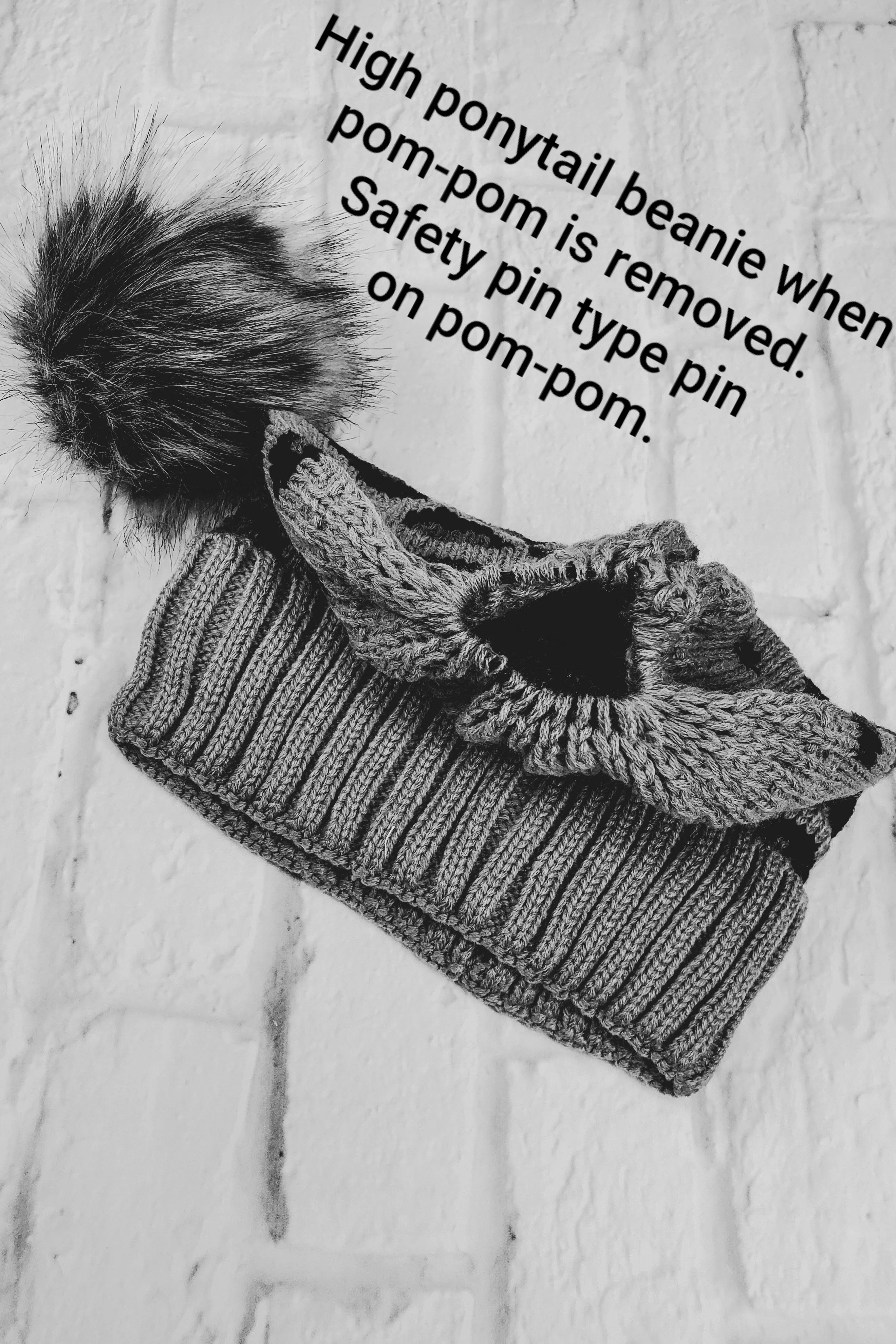 #32 Tan Leopard Pom-Pom Beanie