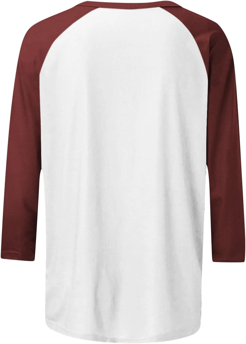 3/4 Length Sleeve Womens Baseball Jersey Tops Green and White Raglan Tshirt Three Quarter Sleeve Casual Style Tees