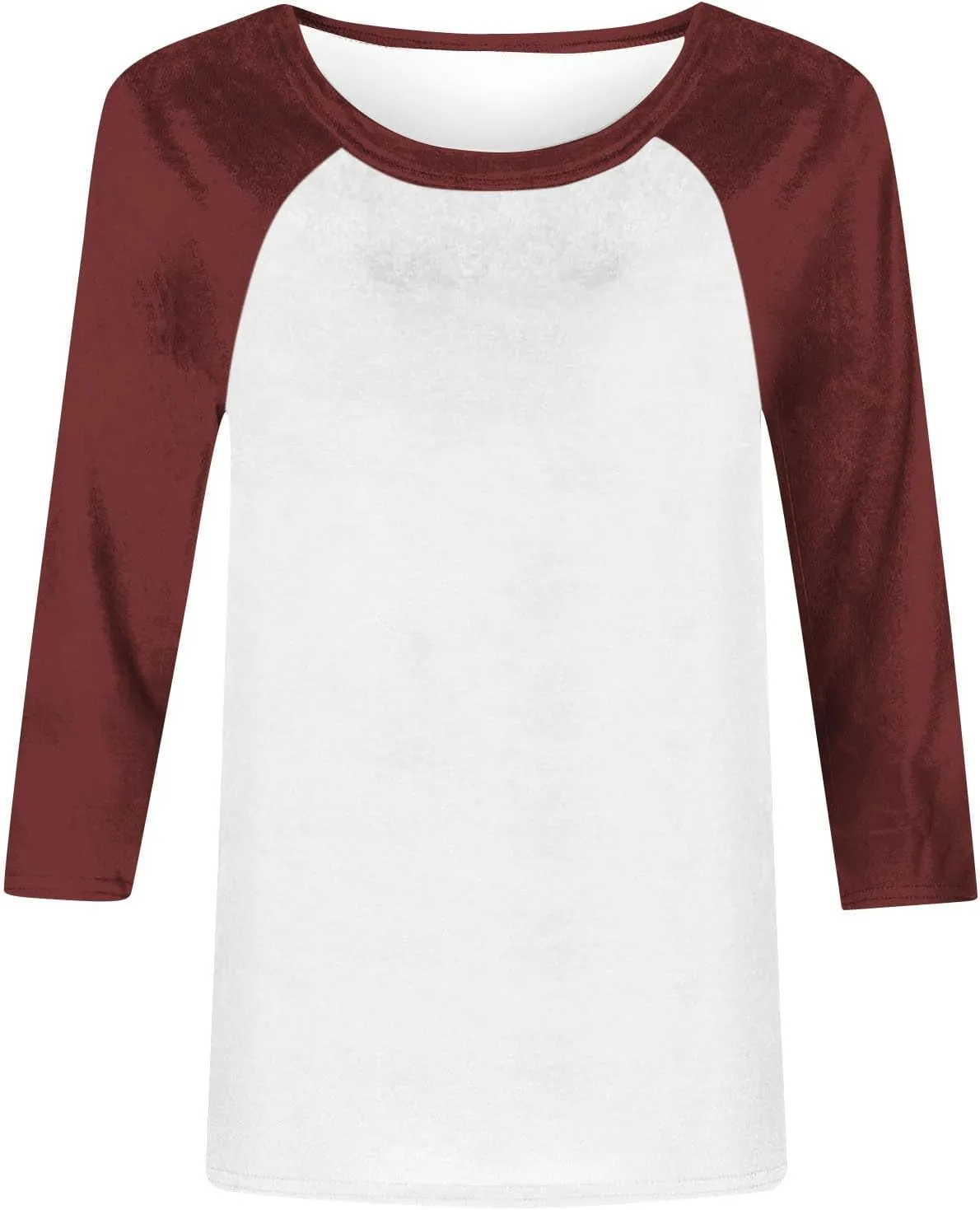 3/4 Length Sleeve Womens Baseball Jersey Tops Green and White Raglan Tshirt Three Quarter Sleeve Casual Style Tees