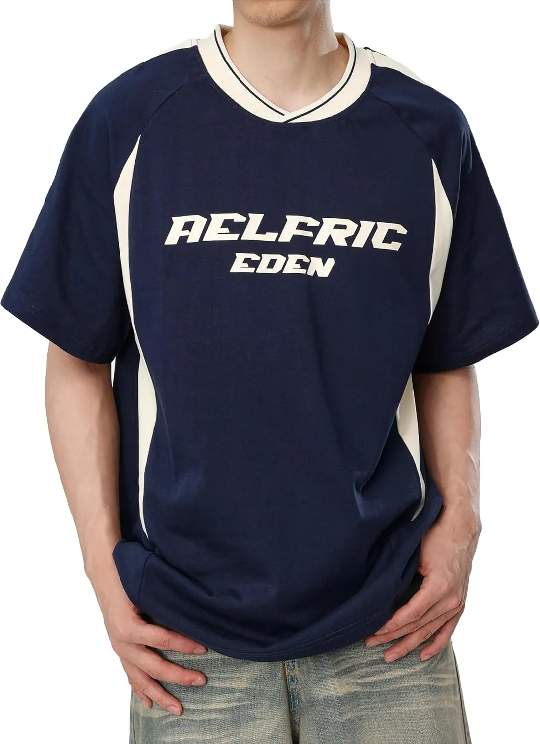 Aelfric Eden Graphic Tees Y2k Mens Oversized T Shirt Racing Streetwear Shirts Unisex Casual Summer Tops
