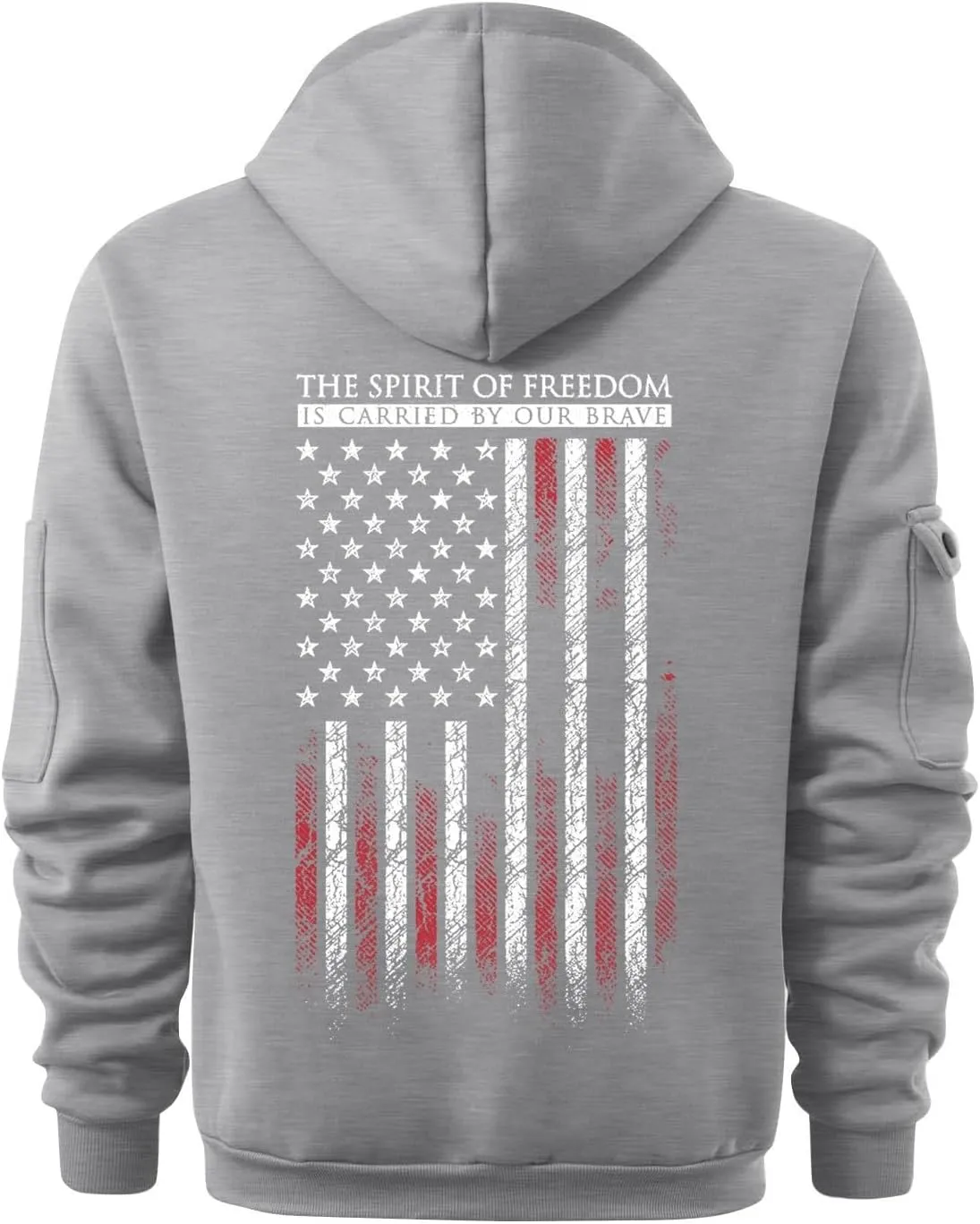 American Flag Hoodie Men 1/4 Zip Fashion Military Slim Fit Drawstring Sweatshirt Gym Basic Sweatshirt with Pockets