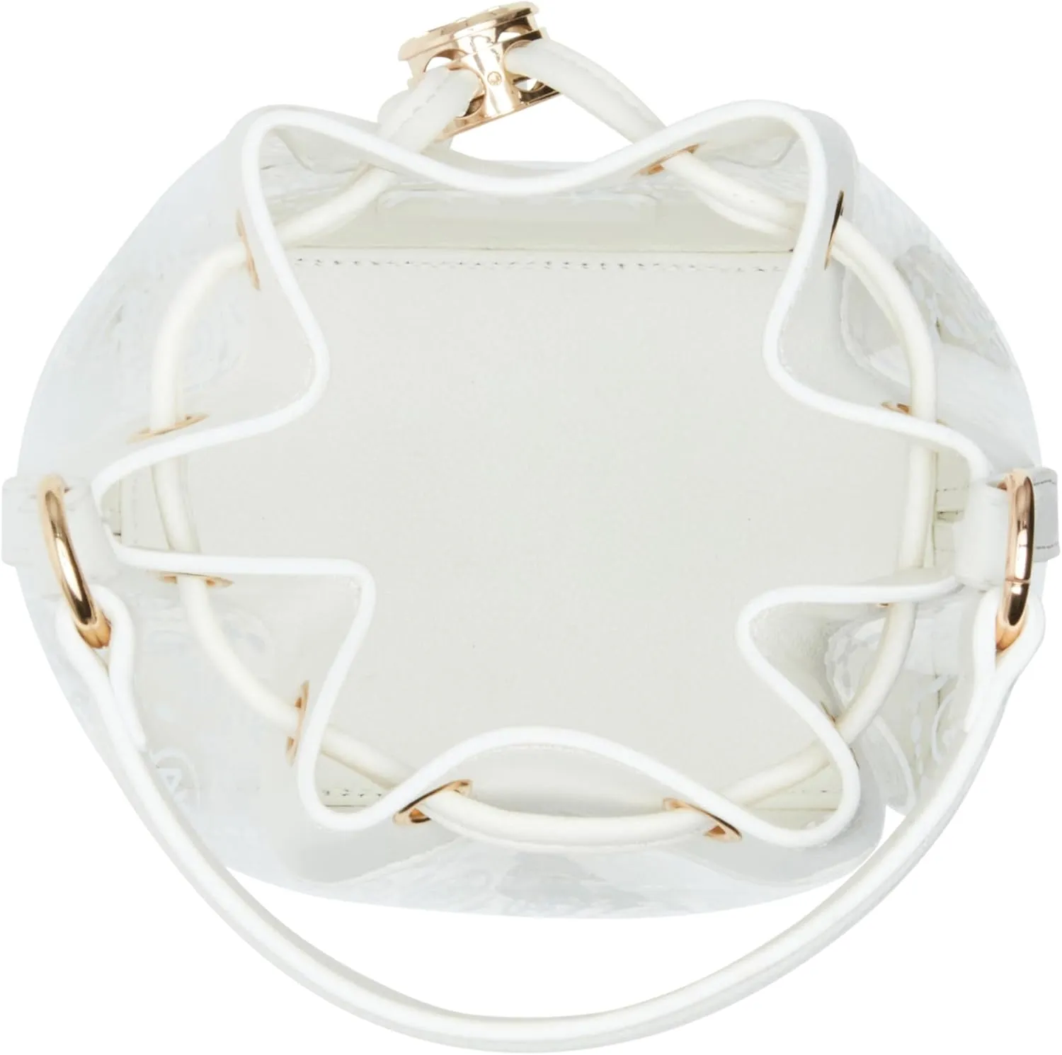 Anne Klein Ak Ring Logo Clear Bucket Crossbody with Card Case