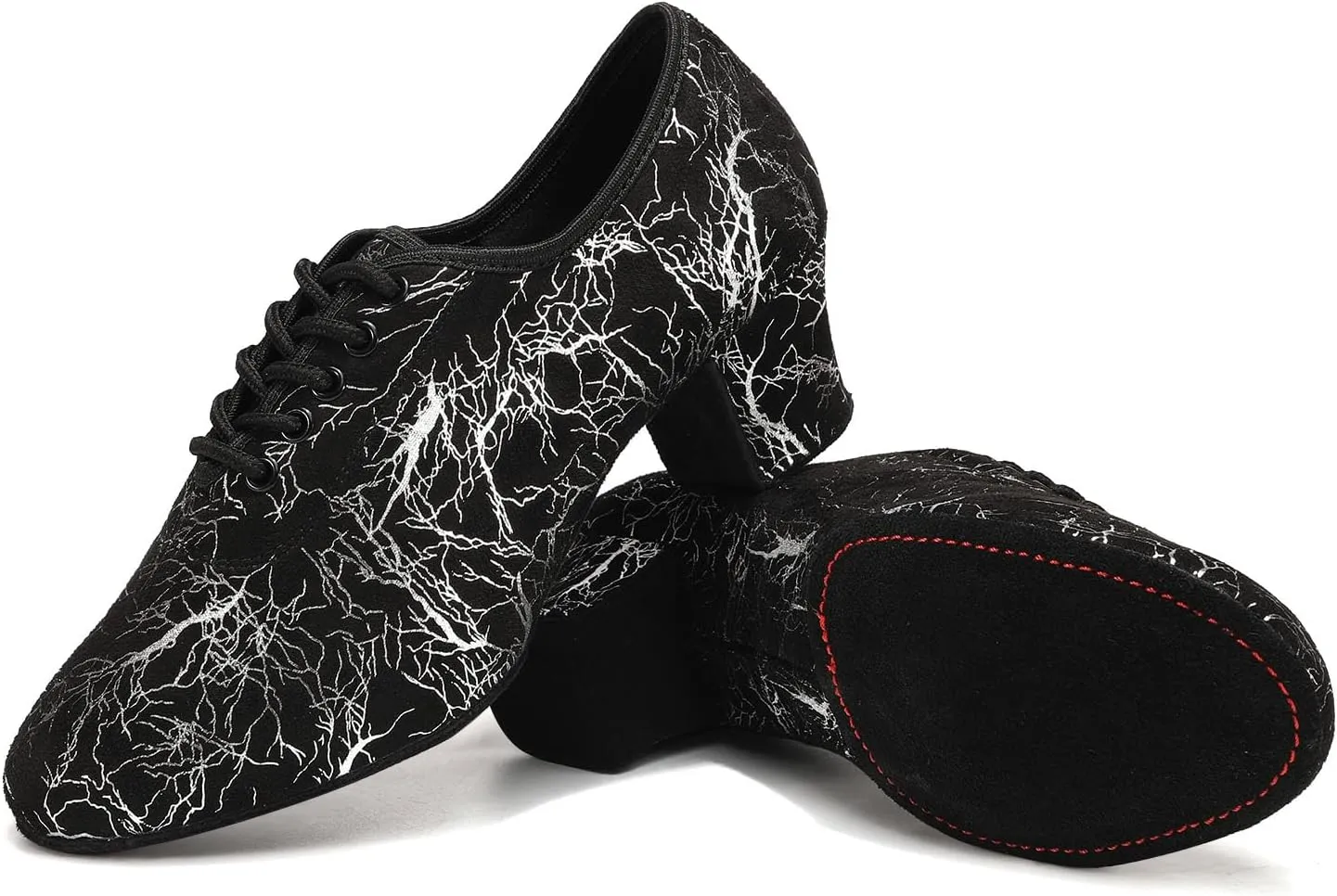 AOQUNFS Ballroom Dance Shoes Lace-up Latin Salsa Practice Teaching Dance Shoes for Women