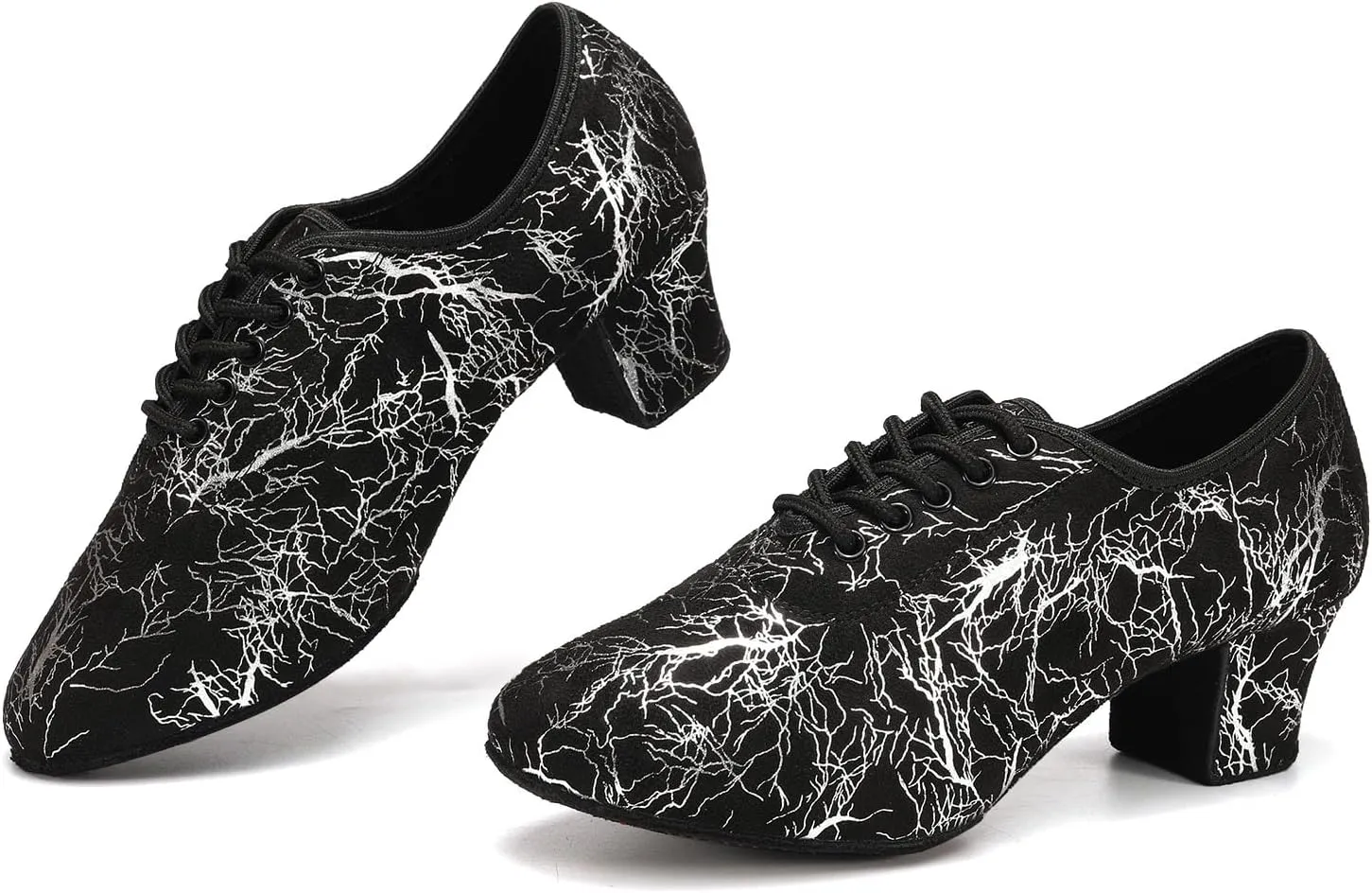 AOQUNFS Ballroom Dance Shoes Lace-up Latin Salsa Practice Teaching Dance Shoes for Women
