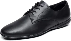 AOQUNFS Men's Latin Dance Shoes Black Leather Ballroom Tango Salsa Character Shoes,Model 9020
