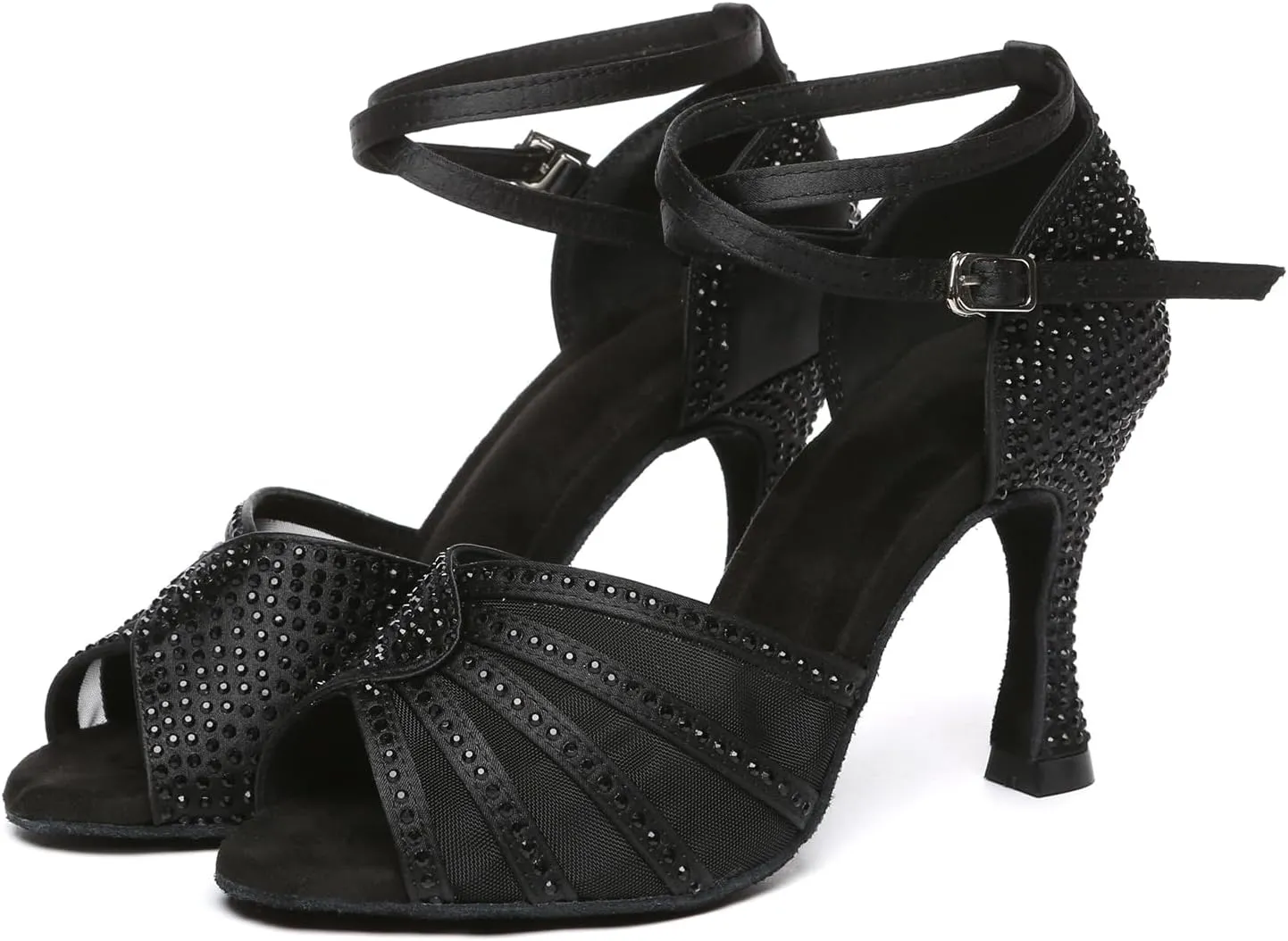 AOQUNFS Women Ballroom Dance Shoes Latin Salsa Practice Performance Dancing Shoes,L598