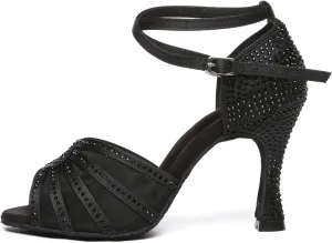 AOQUNFS Women Ballroom Dance Shoes Latin Salsa Practice Performance Dancing Shoes,L598