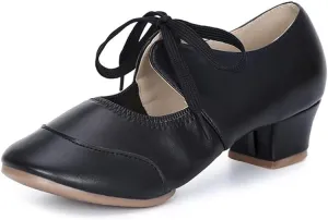 AOQUNFS Womens Dance Sneakers Ballroom Lace-up Modern Salsa Latin Jazz Practice Dance Shoes,YMJ-215