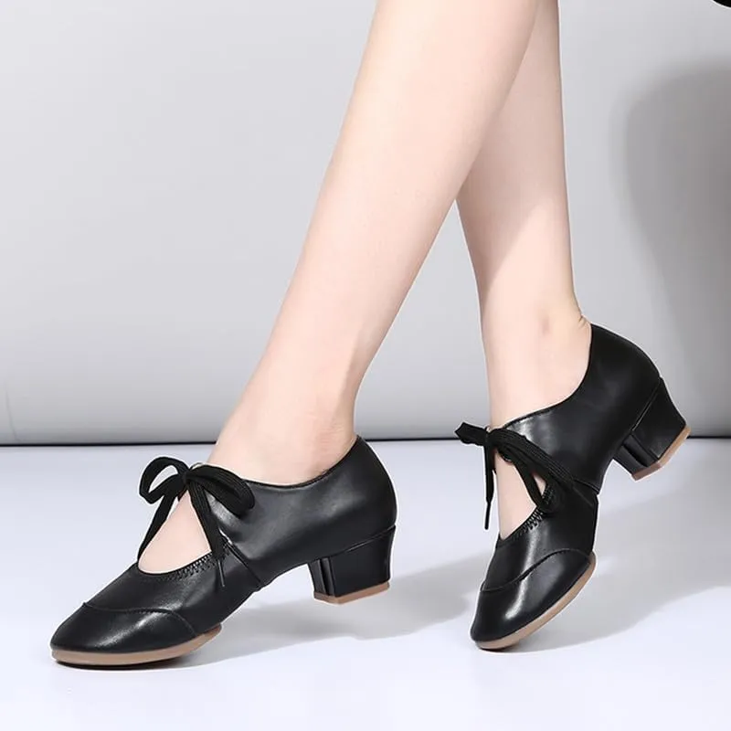 AOQUNFS Womens Dance Sneakers Ballroom Lace-up Modern Salsa Latin Jazz Practice Dance Shoes,YMJ-215