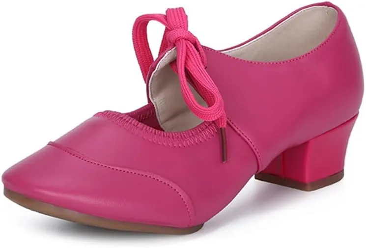 AOQUNFS Womens Dance Sneakers Ballroom Lace-up Modern Salsa Latin Jazz Practice Dance Shoes,YMJ-215