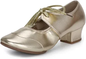 AOQUNFS Womens Dance Sneakers Ballroom Lace-up Modern Salsa Latin Jazz Practice Dance Shoes,YMJ-215