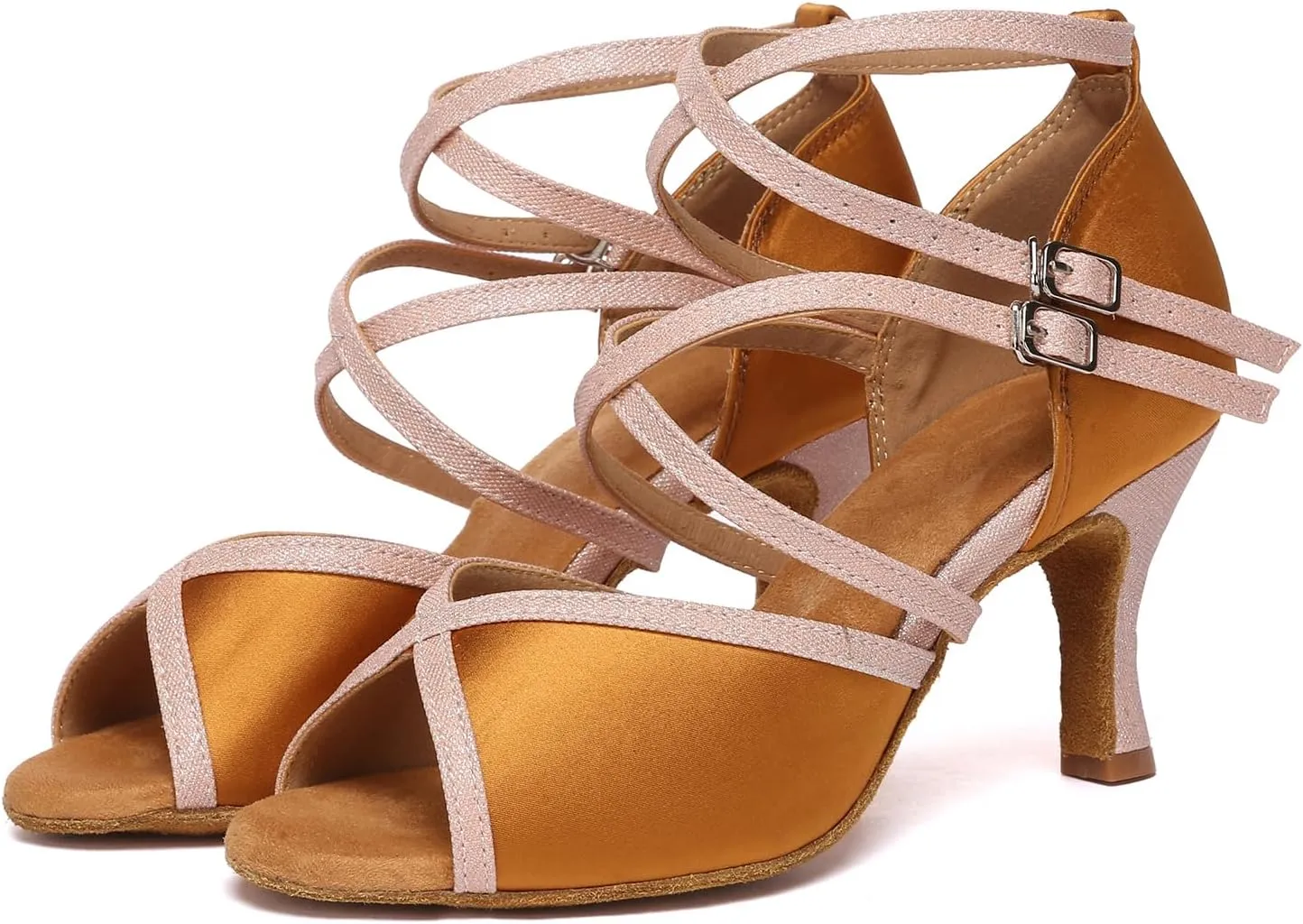 AOQUNFS Women's Latin Dance Shoes Ballroom Salsa Practice Performance Dancing Shoes,Model D50