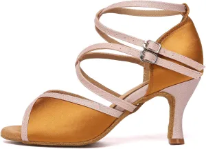 AOQUNFS Women's Latin Dance Shoes Ballroom Salsa Practice Performance Dancing Shoes,Model D50