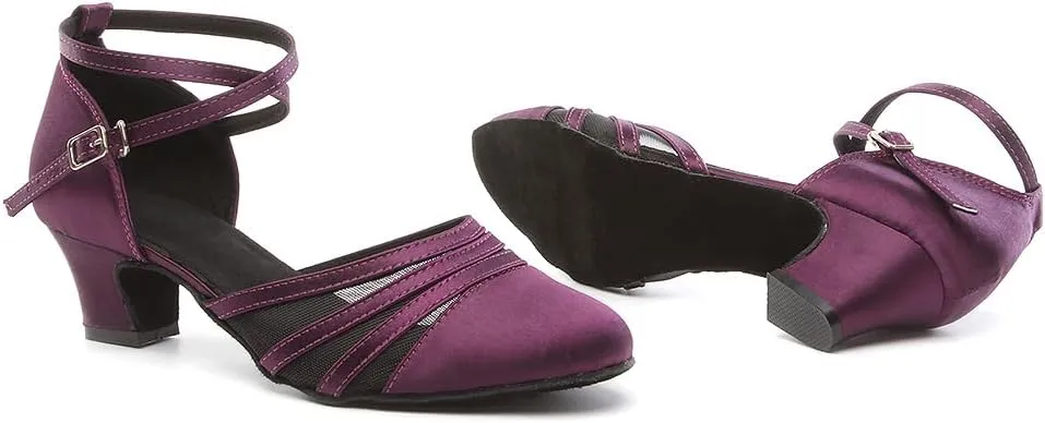 AOQUNFS Women's Latin Dance Shoes Closed Toe Tango Salsa Ballroom Practice Peformance Dancing Shoes,Model L189
