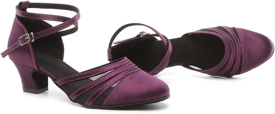AOQUNFS Women's Latin Dance Shoes Closed Toe Tango Salsa Ballroom Practice Peformance Dancing Shoes,Model L189