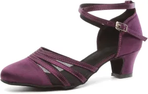 AOQUNFS Women's Latin Dance Shoes Closed Toe Tango Salsa Ballroom Practice Peformance Dancing Shoes,Model L189