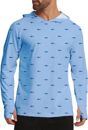 APTRO Men's UPF 50  Sun Protection Long Sleeve Hoodie Shirts UV Outdoor Fishing Shirts SPF Rash Guard Shirts for Men