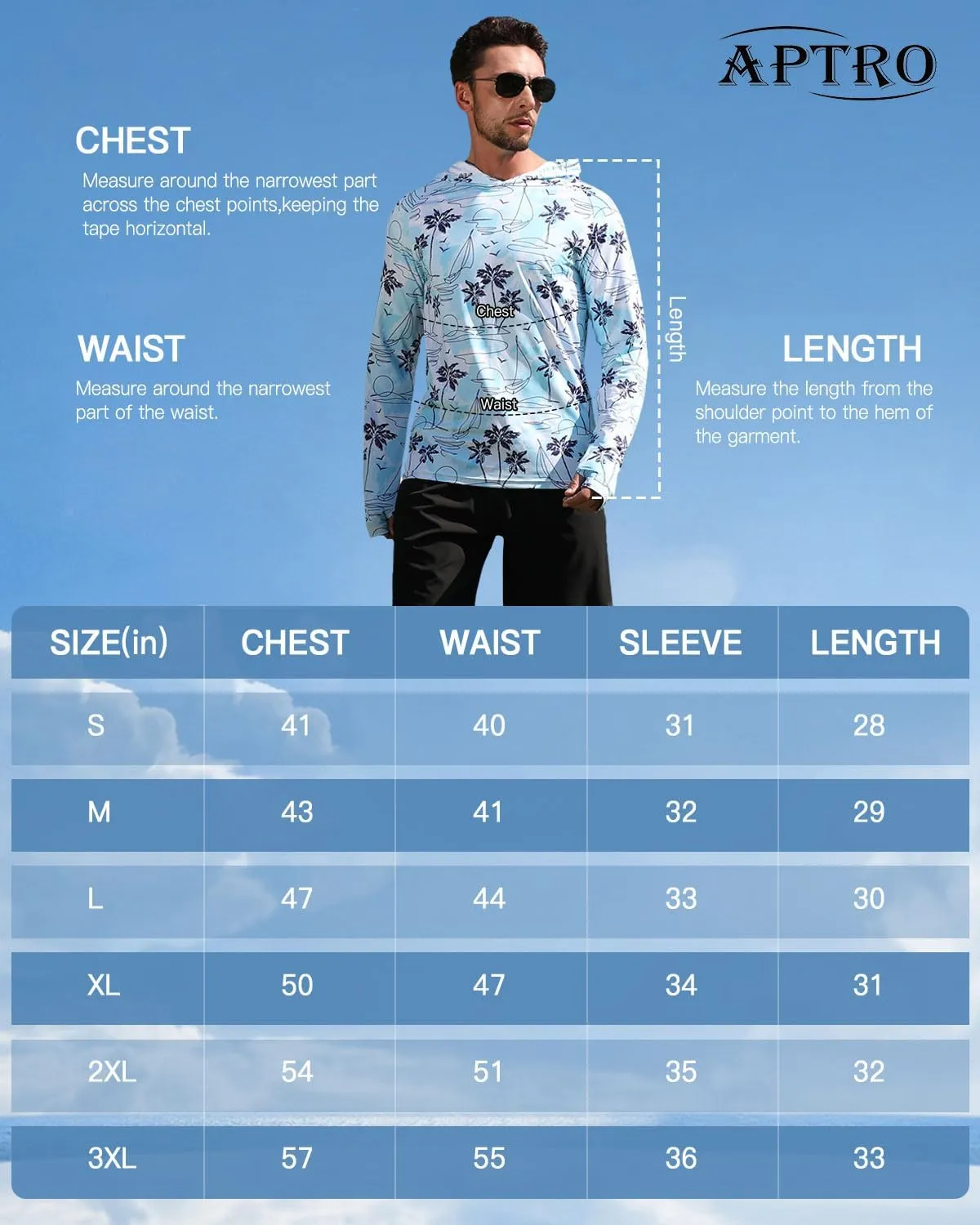 APTRO Men's UPF 50  Sun Protection Long Sleeve Hoodie Shirts UV Outdoor Fishing Shirts SPF Rash Guard Shirts for Men