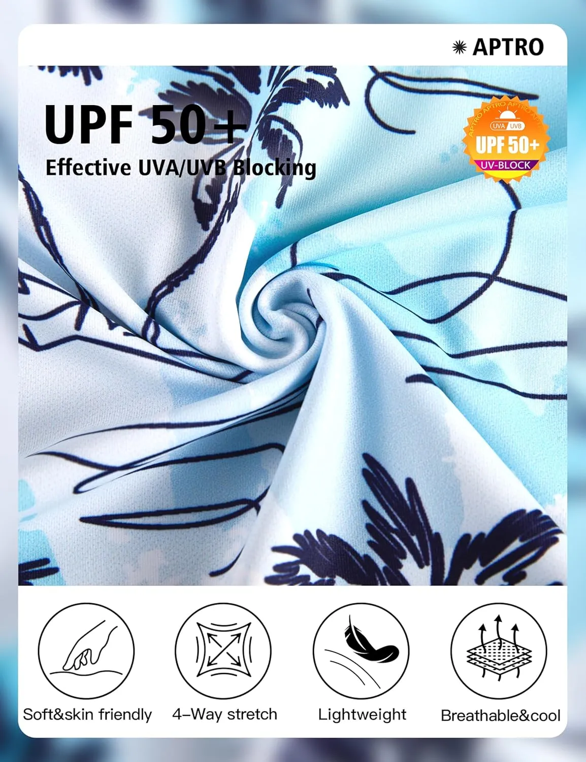 APTRO Men's UPF 50  Sun Protection Long Sleeve Hoodie Shirts UV Outdoor Fishing Shirts SPF Rash Guard Shirts for Men