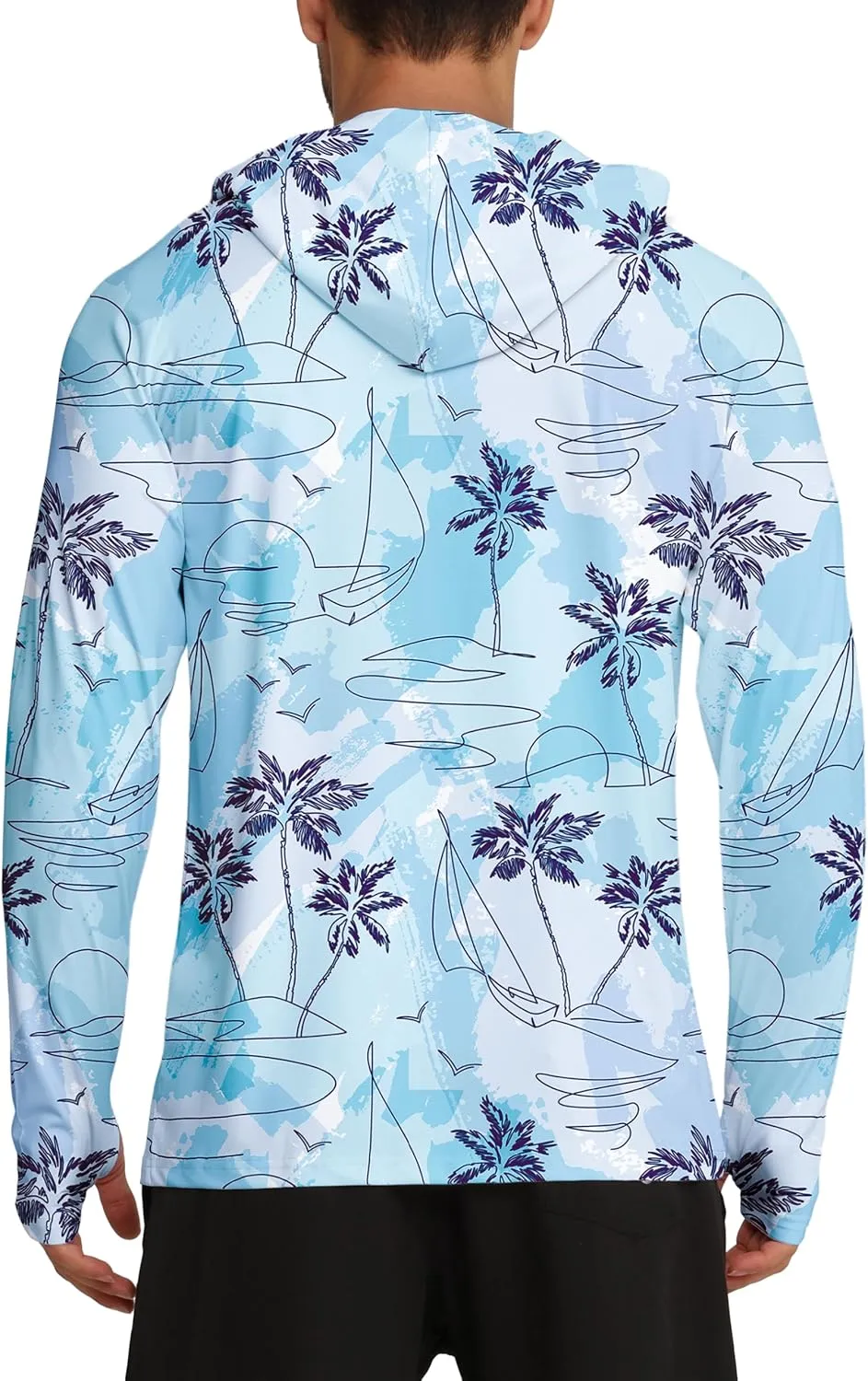 APTRO Men's UPF 50  Sun Protection Long Sleeve Hoodie Shirts UV Outdoor Fishing Shirts SPF Rash Guard Shirts for Men