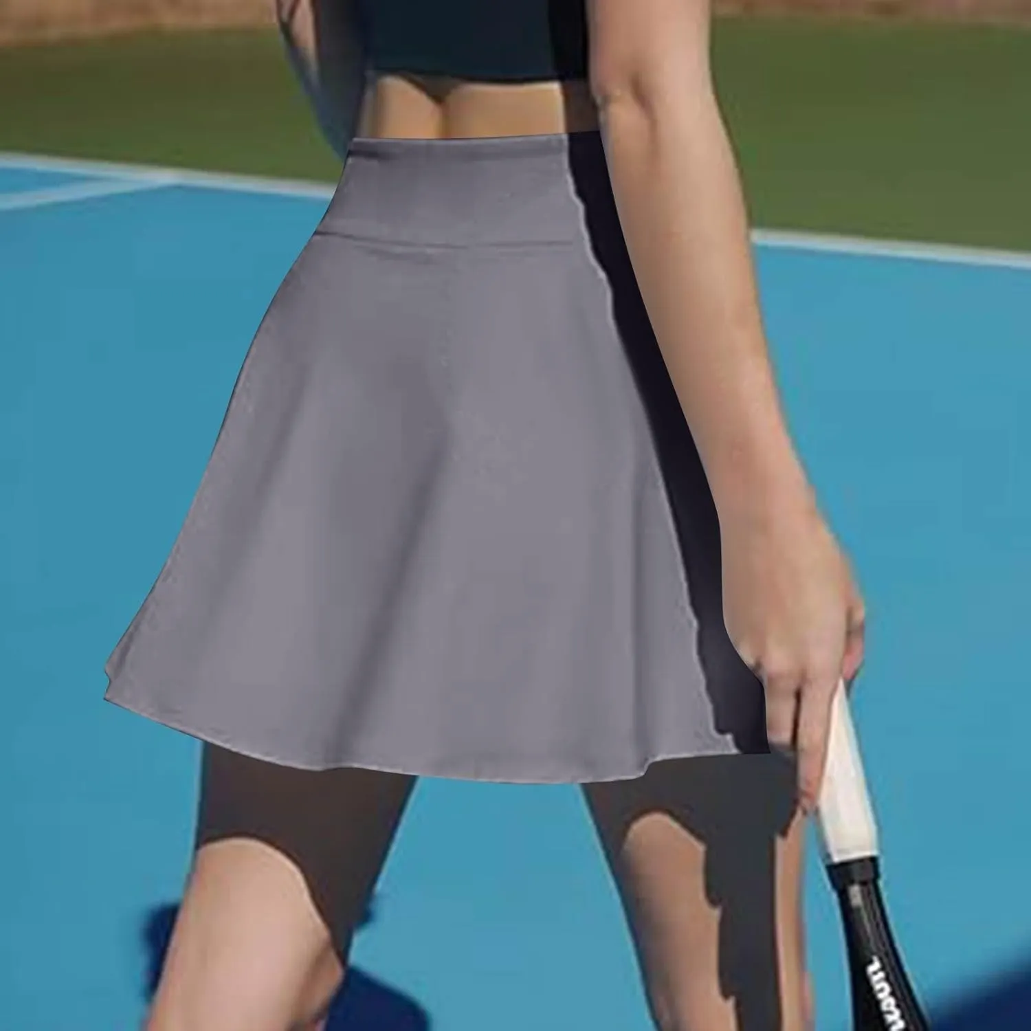 Athletic Skirts for Women with Shorts Underneath High Waisted Side Slit Tennis Skirt Sport Golf Skorts with Pockets