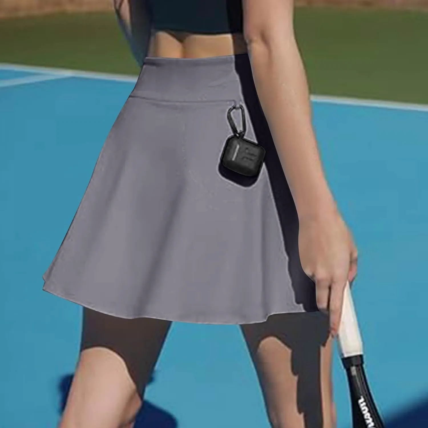 Athletic Skirts for Women with Shorts Underneath High Waisted Side Slit Tennis Skirt Sport Golf Skorts with Pockets
