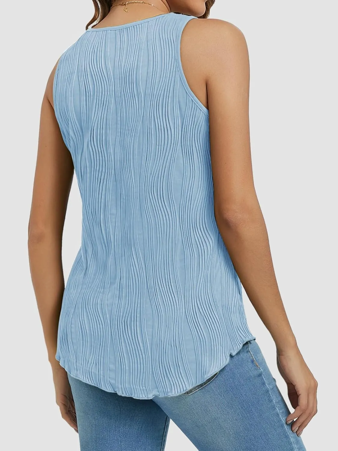 ATHMILE Women's Dressy Business Casual Tank Tops Summer Sleeveless Trendy Spring Blouses Flowy Work Shirts