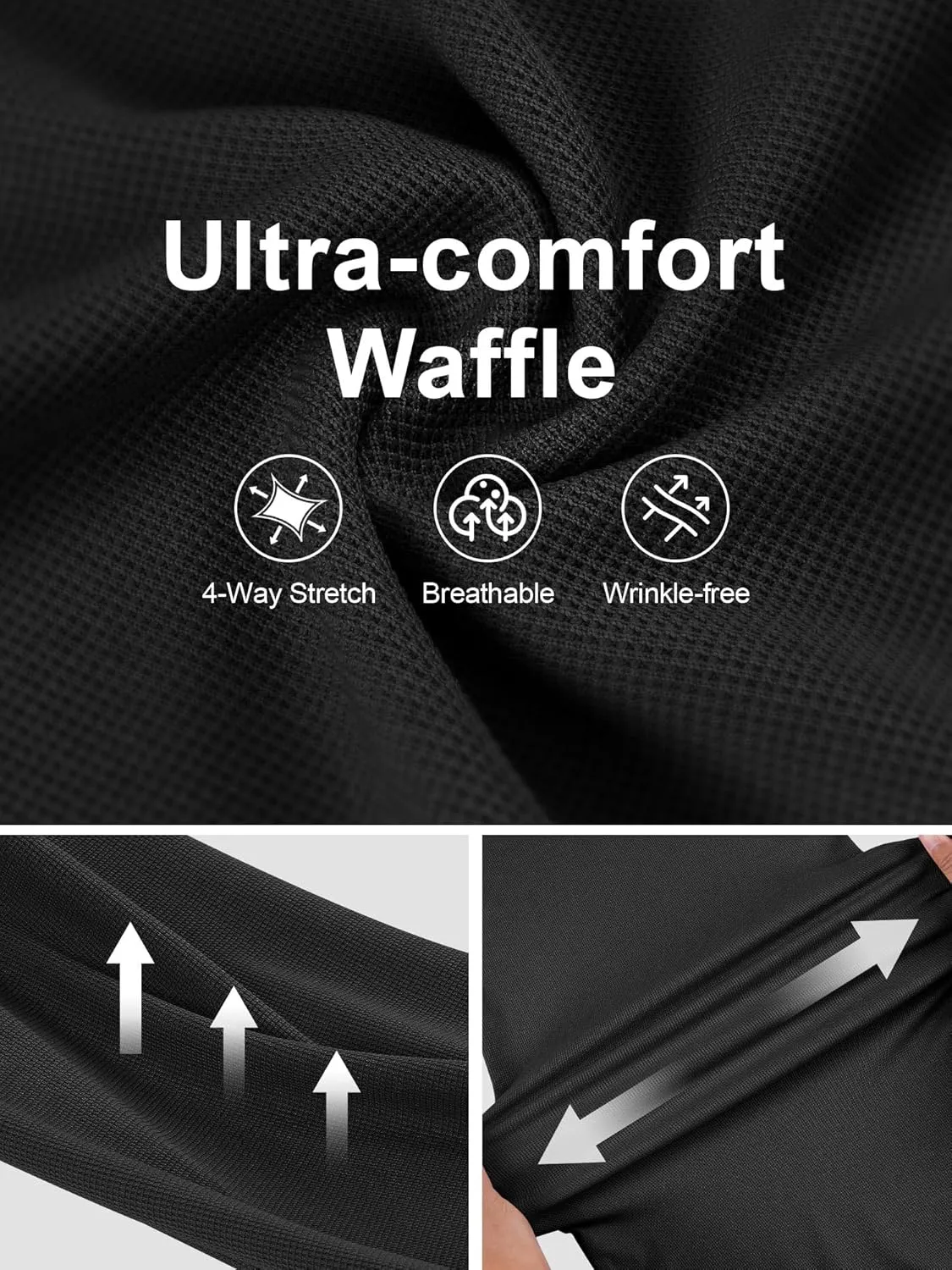 AVAMO Wide Leg Business Casual Pants Stretchy Work Pants High Waisted Slacks for Women Waffle Trousers with Pockets