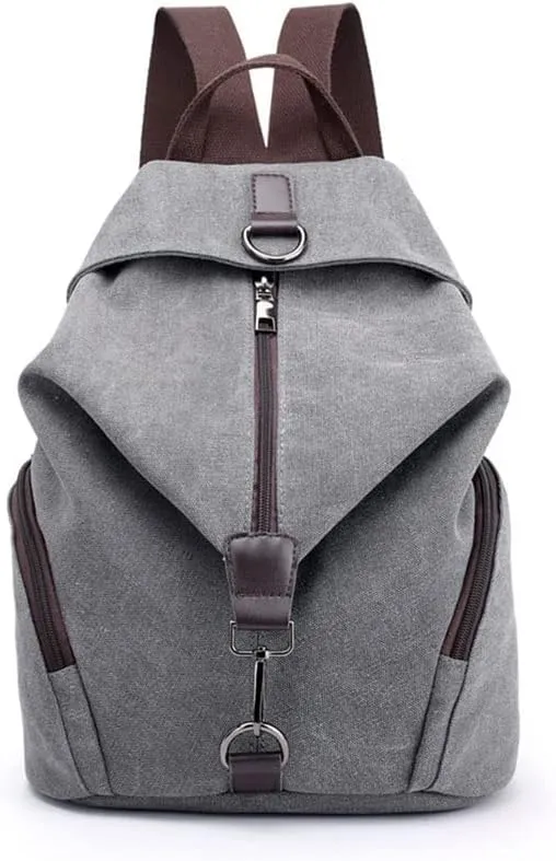 Backpack for women 1pcWomen Canvas Style School Lady Student School Laptop Bag Canvas Grey