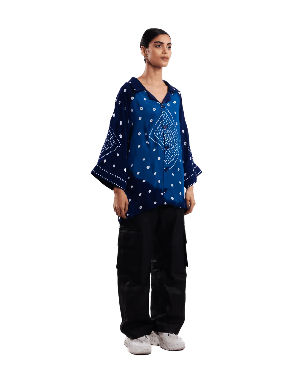 BANDHANI DYED SILK SHIRT