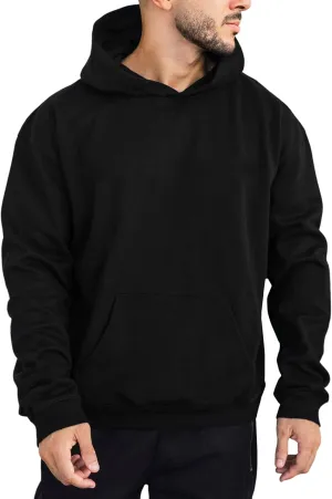 Basic Oversized Hoodie for Men and Women - Solid Streetwear Style Fleece Pullover Hoodies for Women and Men