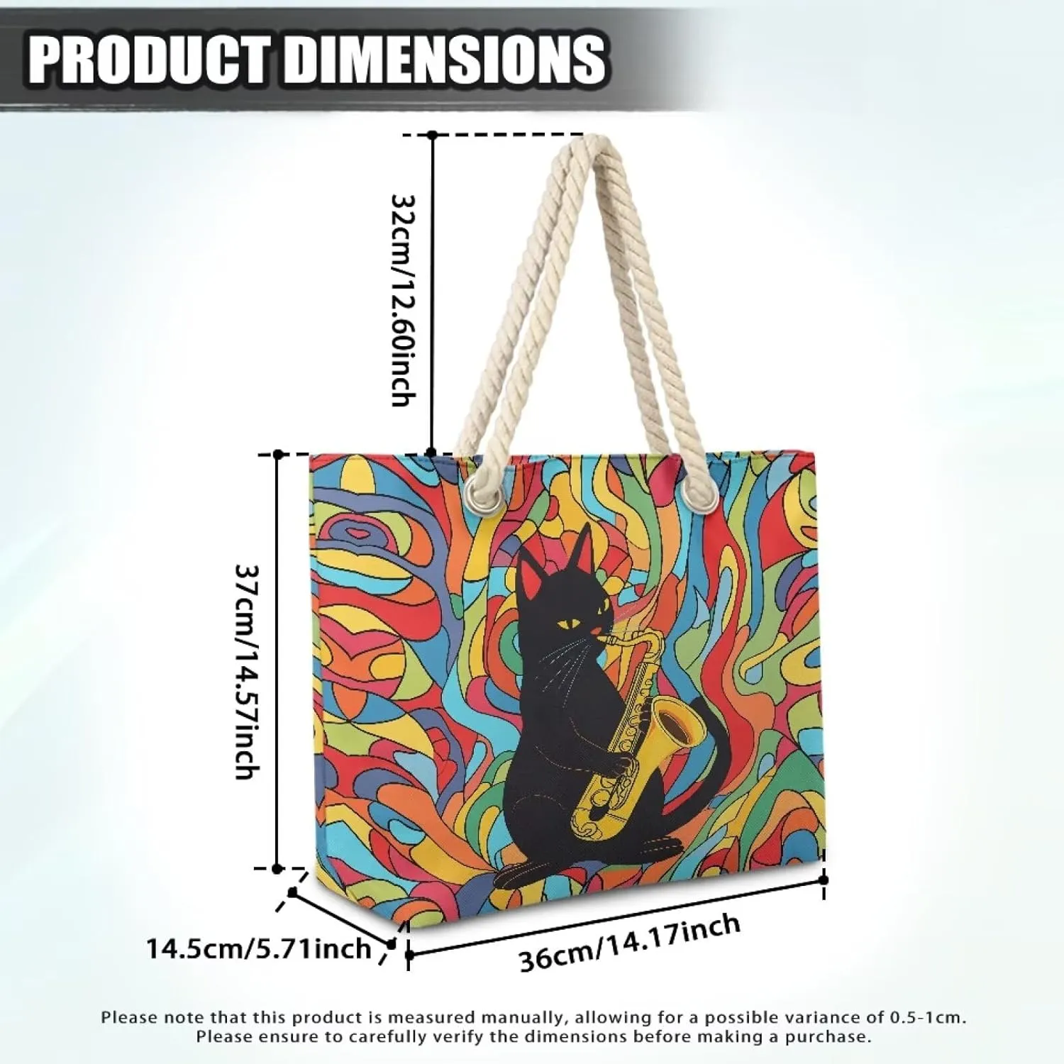 Beach Tote Bag for Women and Men with Hemp Rope Handle Large Capacity Handbag Trendy Travel Pool Summer Bags
