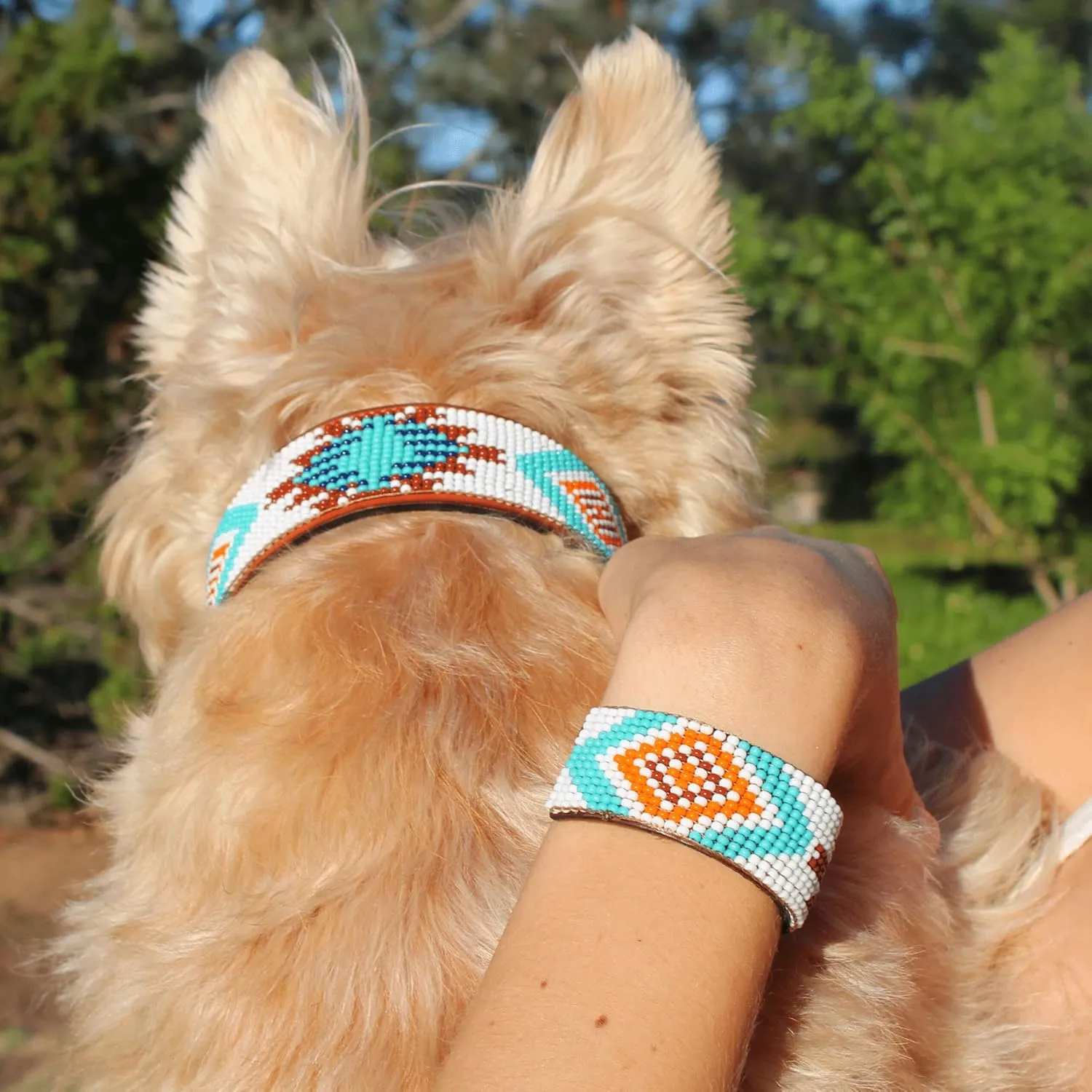 Beaded Leather Bracelet for Women, Bohemian Bracelet, Native Western Cuff Bracelet, Aztec Navajo Wristband, Slovakian Glass Beads, Handmade Embroidery