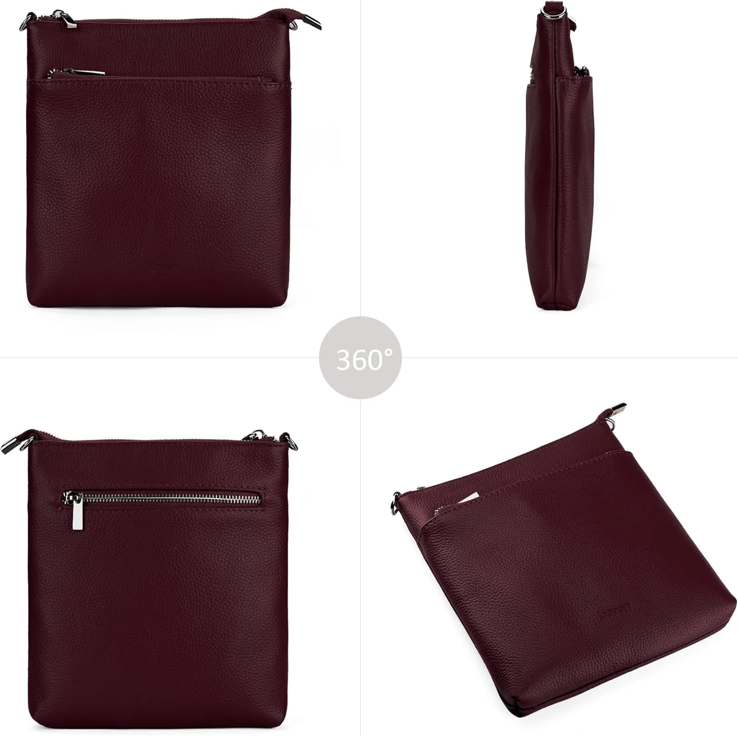 befen Genuine Leather Small Crossbody Purses for Women Travel Cross Body Bags Lightweight with Adjustable Shoulder Strap