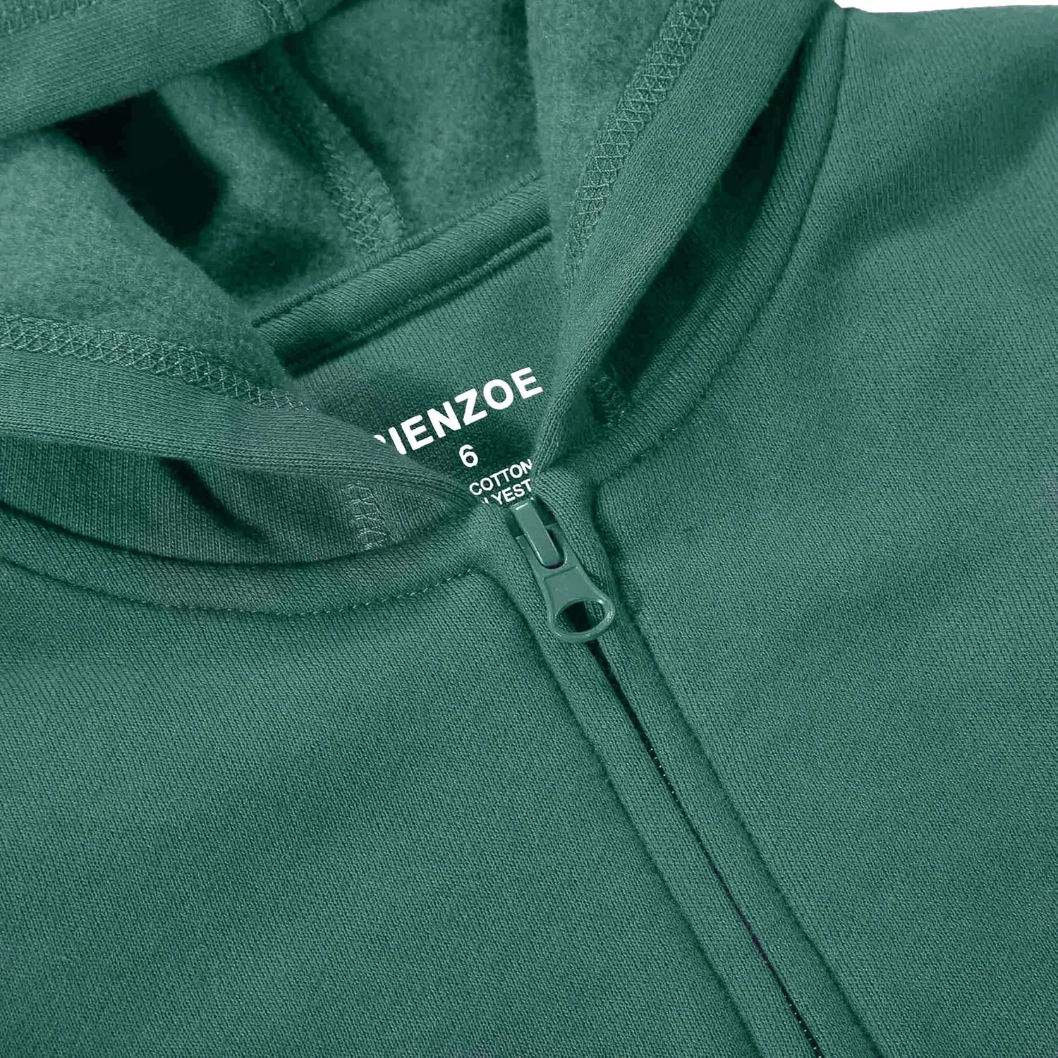 Bienzoe Girls Full Zip Hoodie: Kids Soft Fleece School Uniform Sweatshirt