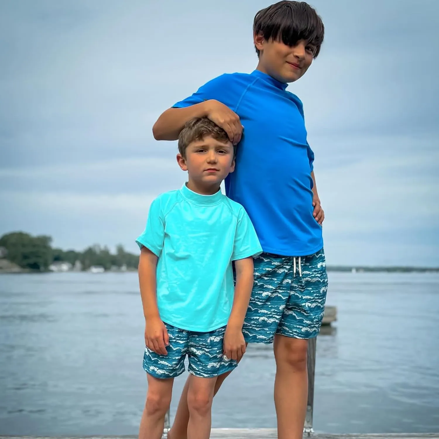 BIG ELEPHANT 3 Pack Kids Short Sleeve Rash Guard Shirt UPF 50  Protection Swimwear Quick Dry Swim Tee Youth Rashguard