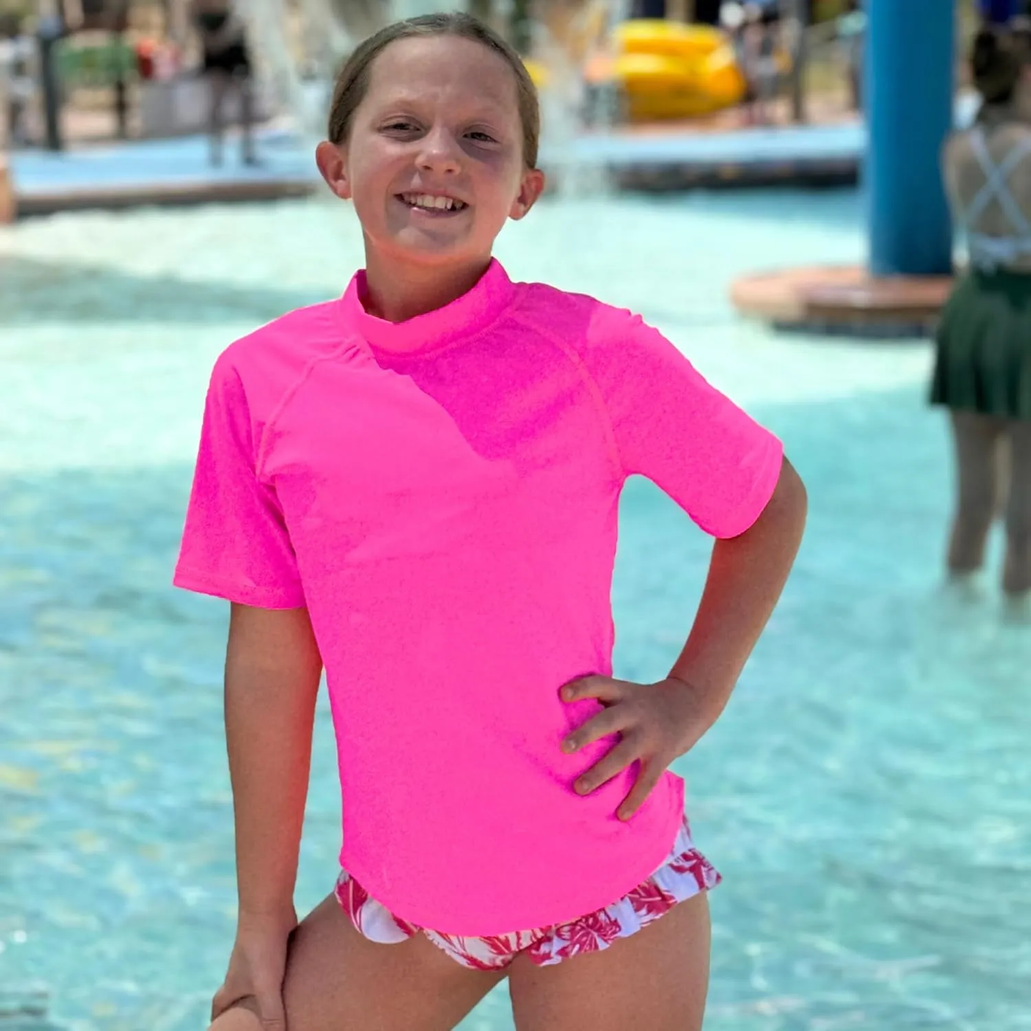 BIG ELEPHANT 3 Pack Kids Short Sleeve Rash Guard Shirt UPF 50  Protection Swimwear Quick Dry Swim Tee Youth Rashguard