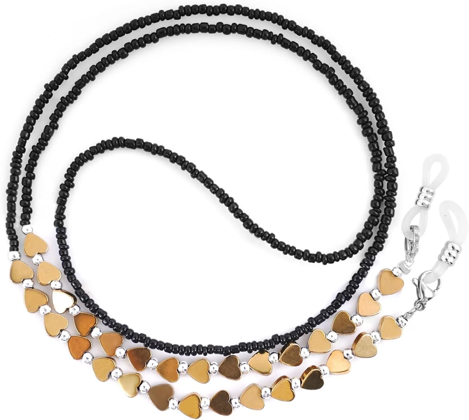 BILIONE Beaded Eyeglass Chains for Women and Men, Acrylic Eye Glasses Strap Around Neck, Sunglass Holder Hanger Lanyard