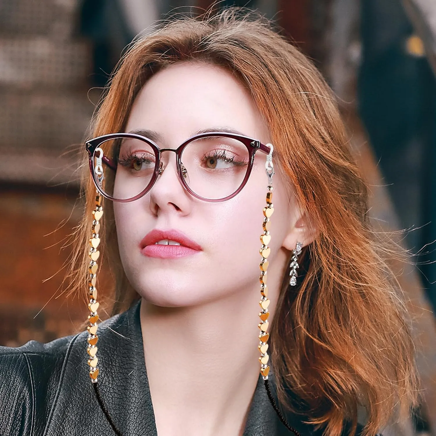 BILIONE Beaded Eyeglass Chains for Women and Men, Acrylic Eye Glasses Strap Around Neck, Sunglass Holder Hanger Lanyard