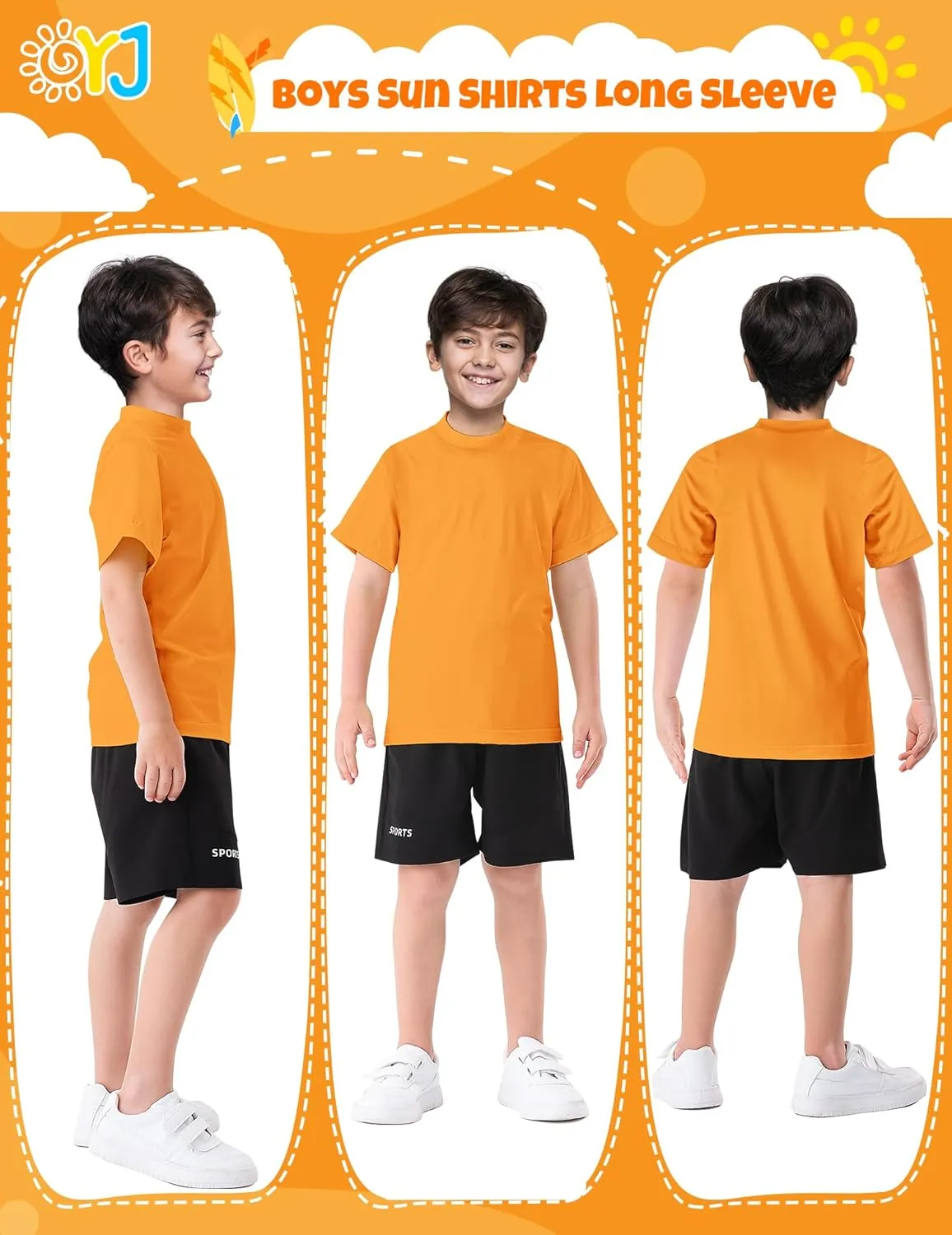 Boys Rash Guard Short Sleeve Swim Shirt UPF  50 Rashguard for Toddler Teens Water Sun Shirts Swim Wear Quick Dry