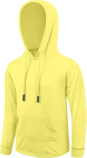 Boys Rash Guard UPF 50  Swim Shirts Sun Protection Long Sleeve Hoodie Kids Fishing Beach Watersport Shirt with Pocket