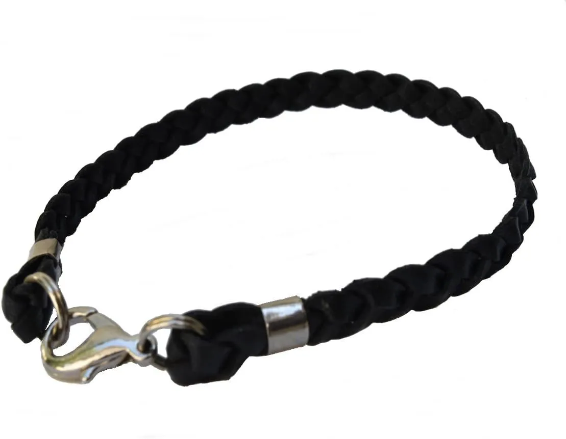 Braided Leather Mens or Womens 5/16" (.794 cm) - 8"