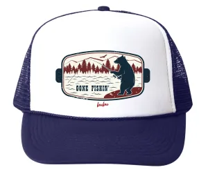 Bubu - Gone Fishin Navy Trucker Hat