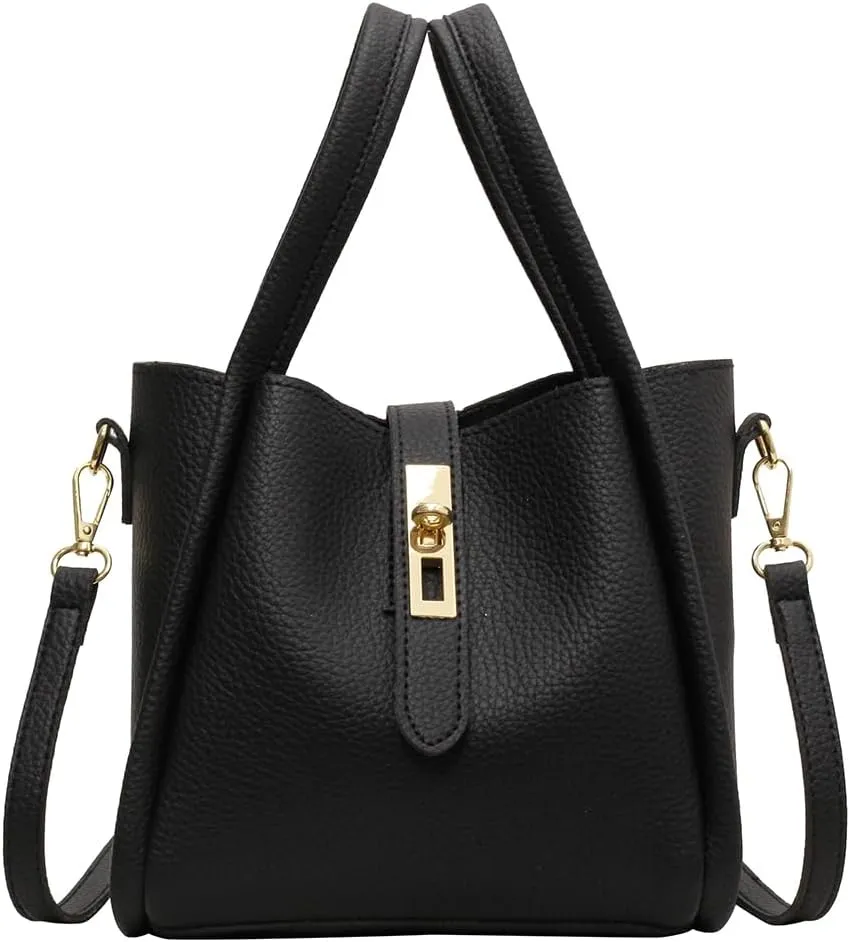 Bucket Bags For Women Top Handle Bag Mini Shoulder Crossbody Bag Small Handbag Vegan Leather Trendy Vintage Tote Purses