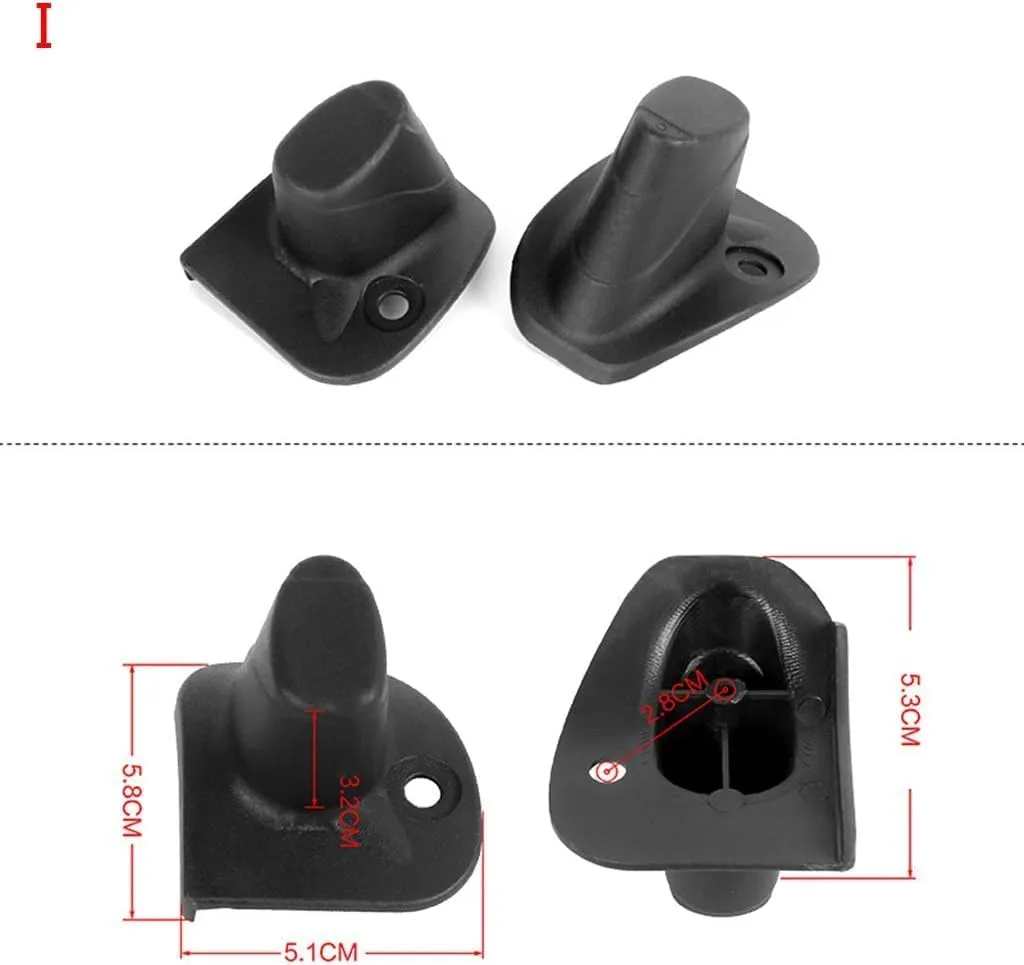 BWESOO Black 1Pair Replacement Plastic Stud Feet Pads for Luggage Bags Suitcase Stand Feet Luggage and Travel Gear