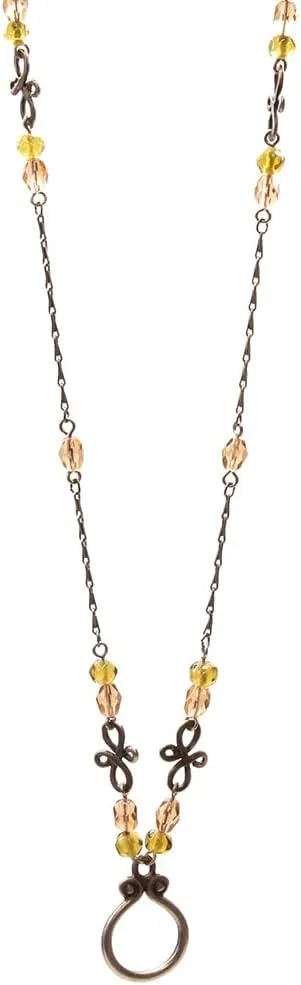 Calabria Womens Glasses Necklaces Trendy Chic Stylish Eyeglass Holder Ring Sunglasses Chain Reader Cord w/Loop Around Neck