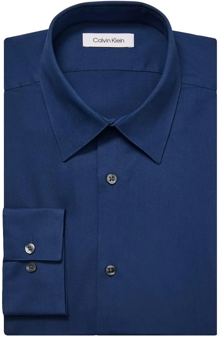 Calvin Klein Dress Shirts Slim Fit Non Iron Solid